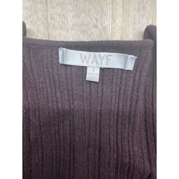 WAYF Women’s Body Con Dress Stretch Knit Sz 8 Long Sleeve Mini - Picture 2 of 3